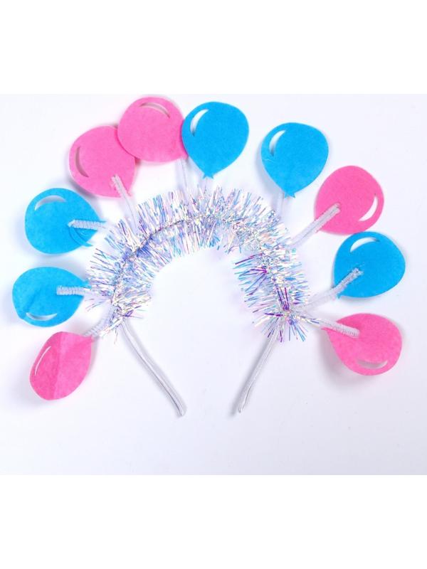 Карнавальный ободок «Шары», цвета МИКС