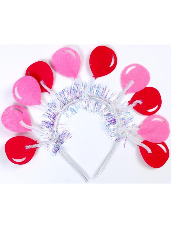 Карнавальный ободок «Шары», цвета МИКС