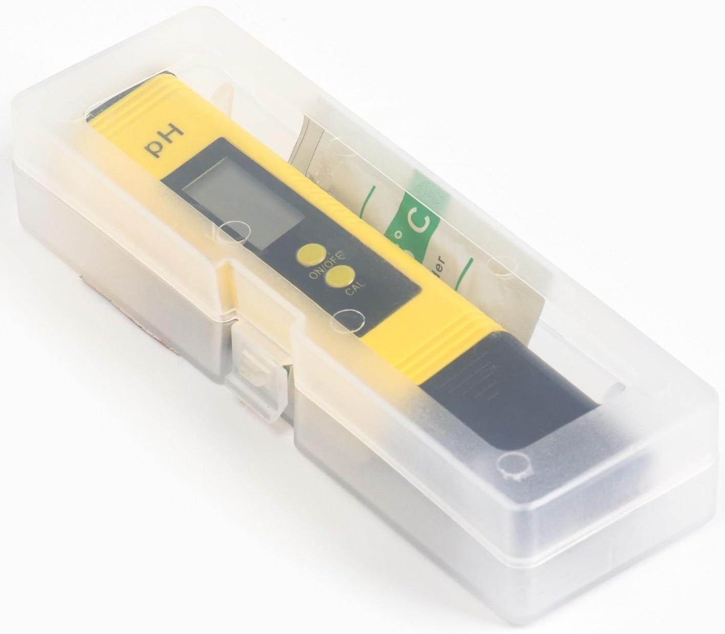 Измеритель кислотности воды, электронный, с порошками для калибровки, 0,00-14,00 pH, 2 LR44