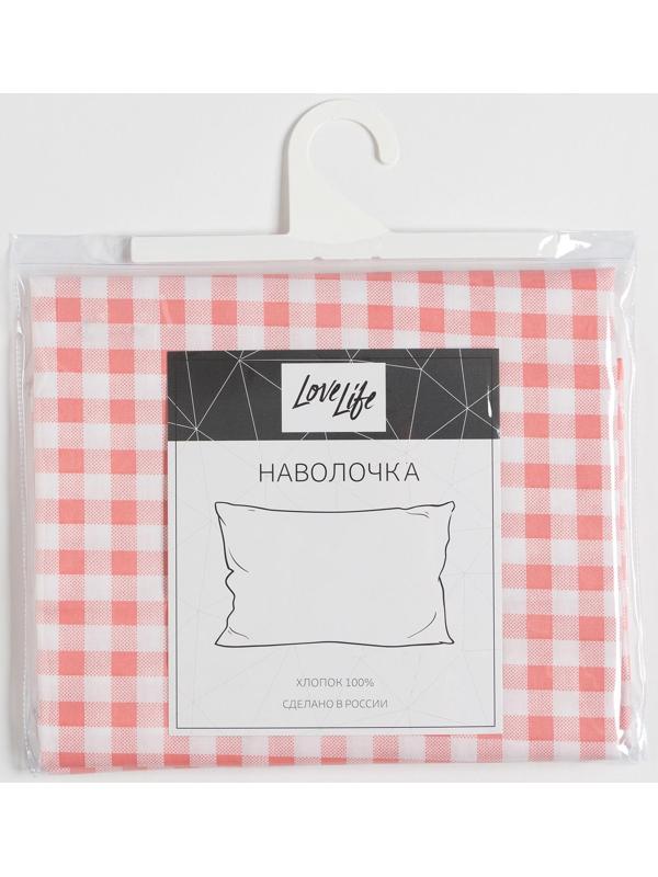 Наволочка LoveLife Happy 70*70см, 100% хлопок, сатин, 125г/м² 7794081