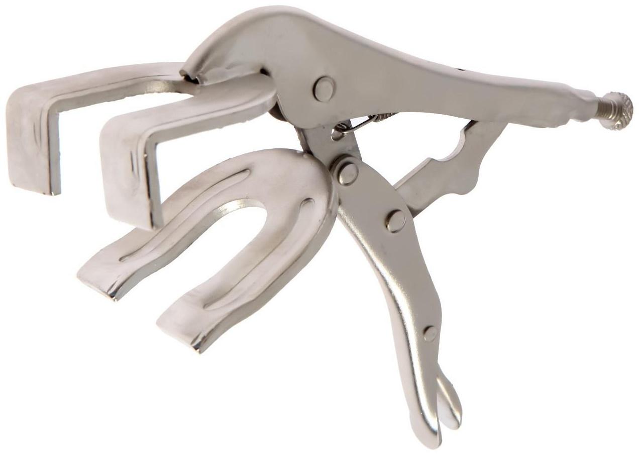 Зажим ручной ТУНДРА, двойной точечный захват, с фиксатором, 250 мм