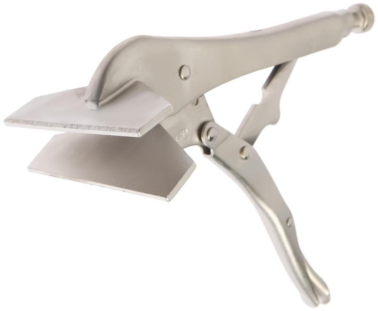 Зажим ручной ТУНДРА, широкий плоский захват, с фиксатором, 250 мм