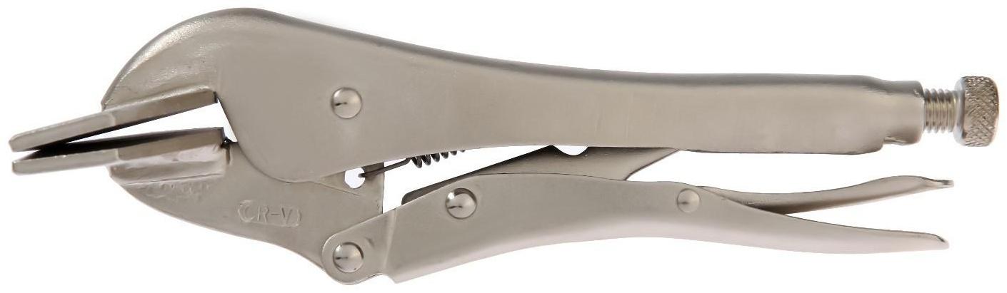 Зажим ручной ТУНДРА, широкий плоский захват, с фиксатором, 250 мм