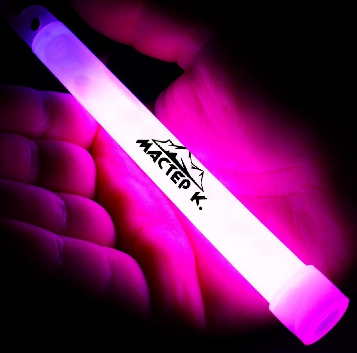 Химический источник света 15см, розовый