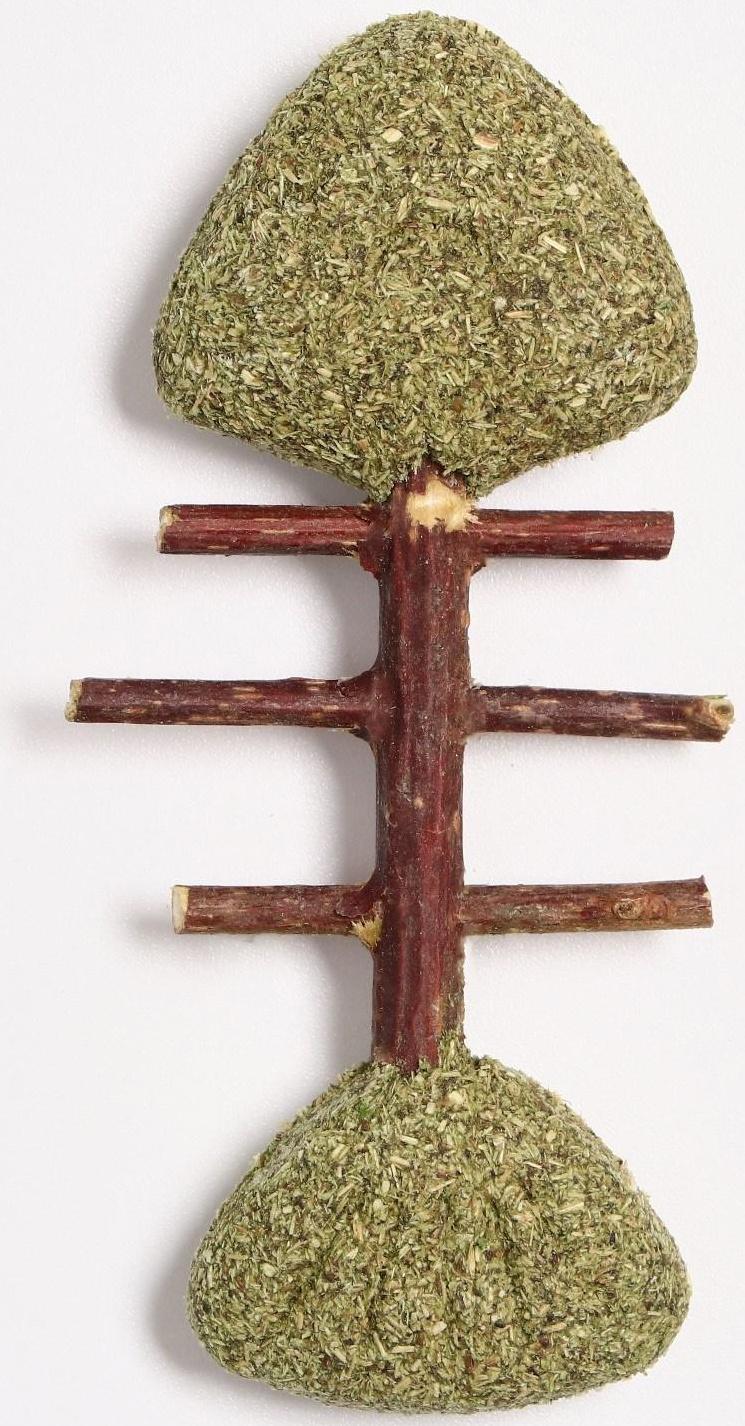 Игрушка для кошек из прессованной кошачьей мяты и скелетом из мататаби 