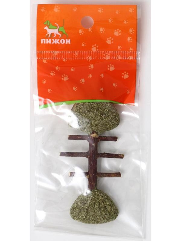 Игрушка для кошек из прессованной кошачьей мяты и скелетом из мататаби 