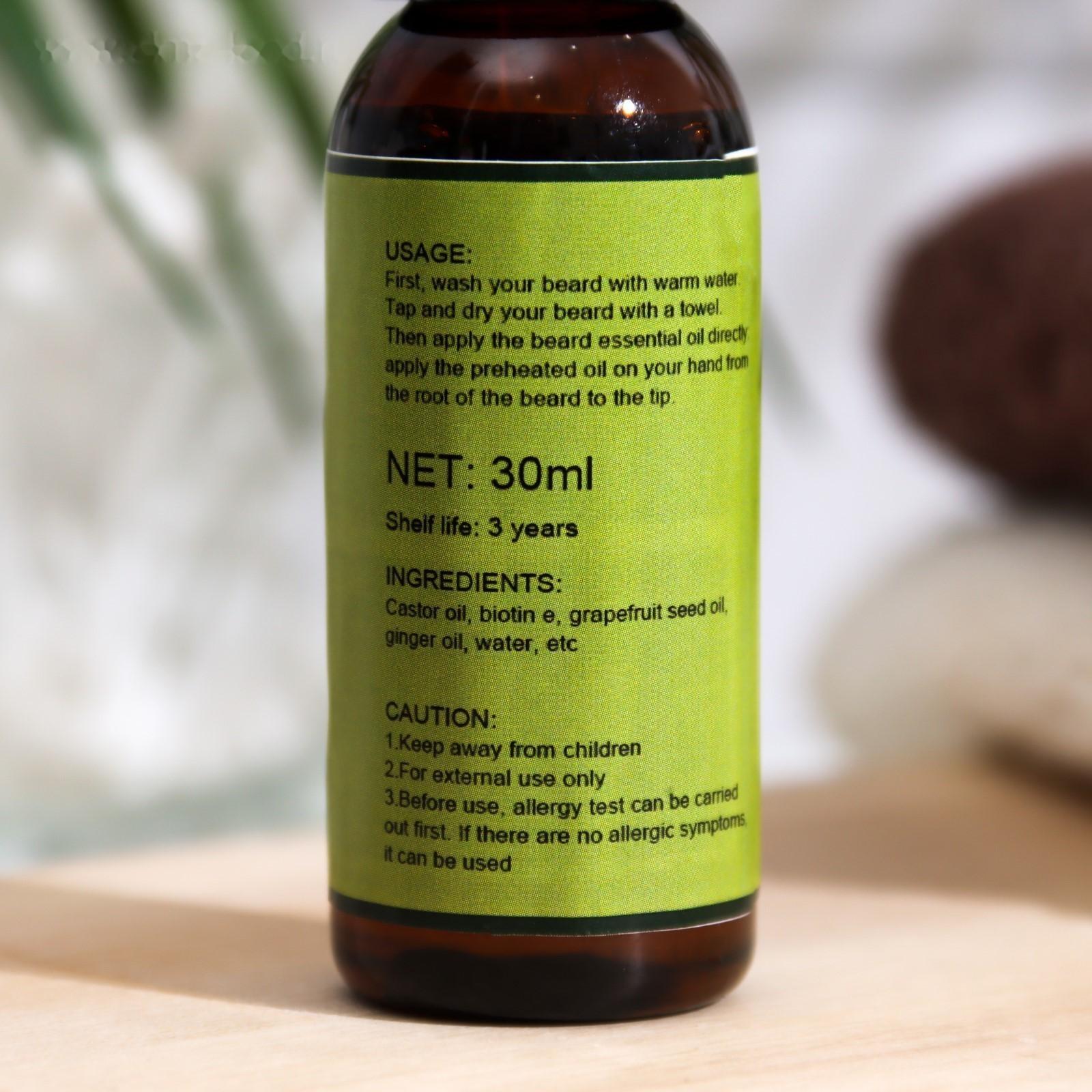 Косметическое масло для бороды и усов с экстрактом зеленого чая 30 мл