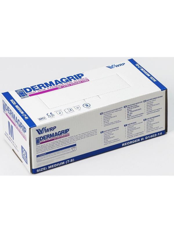 Перчатки латексные неопудренные High Risk, смотровые, нестерильные, текстурированные, размер M, 30 гр, 50 шт/уп (25 пар), цвет голубой