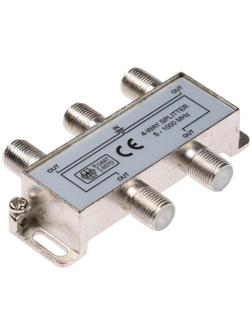 Сплиттер Belsis BL1076, 4-WAY, 5-1000 МГц, 4 ТВ, RF/AV/TV