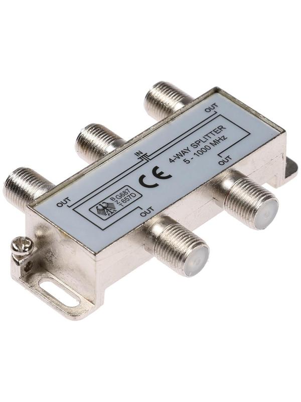 Сплиттер Belsis BL1076, 4-WAY, 5-1000 МГц, 4 ТВ, RF/AV/TV