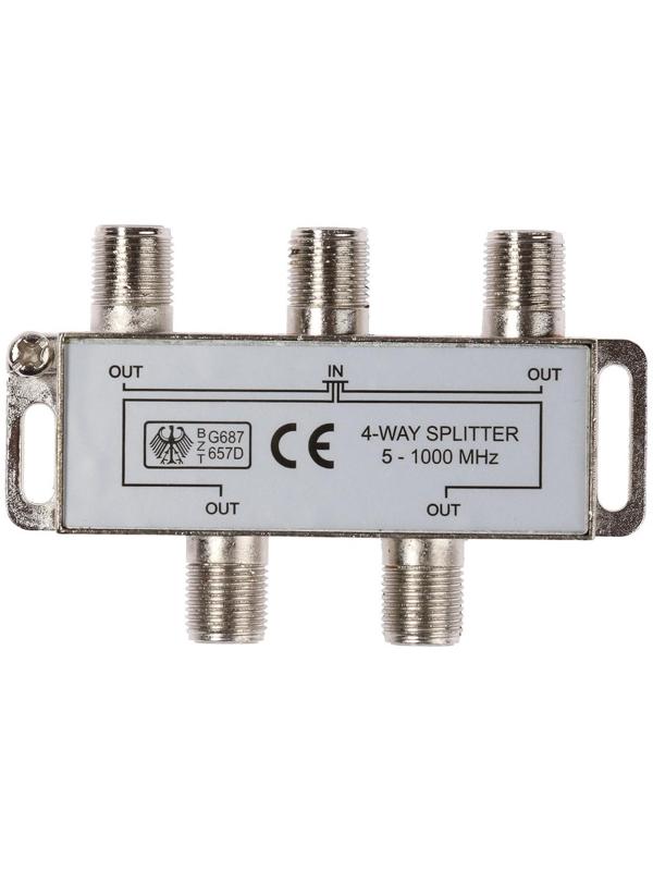 Сплиттер Belsis BL1076, 4-WAY, 5-1000 МГц, 4 ТВ, RF/AV/TV