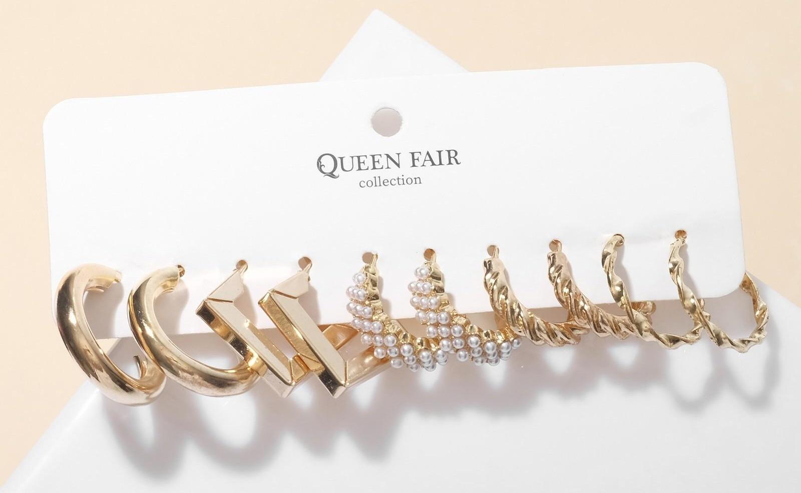 Серьги набор 5 пар 