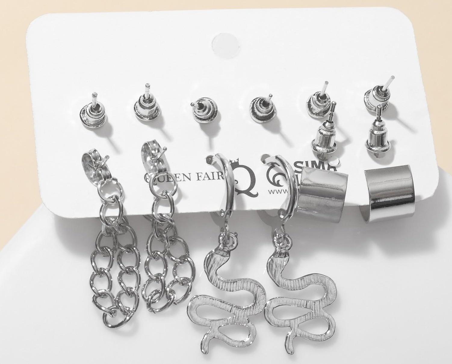 Серьги набор 6 пар 