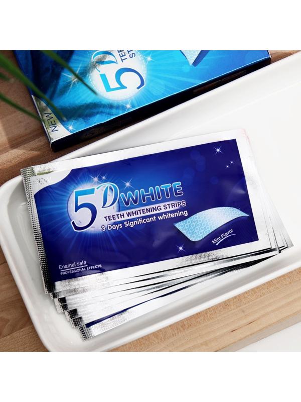 Отбеливающие полоски для зубов 5D, 14 саше, 7 пар
