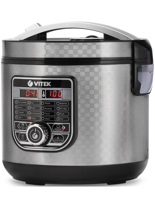 Мультиварка Vitek VT-4282, 860 Вт, 5 л, 16 программ, антипригарное покрытие, серебристая
