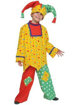 Карнавальный костюм «Скоморох», рубашка, брюки, колпак, рост 128-134 см