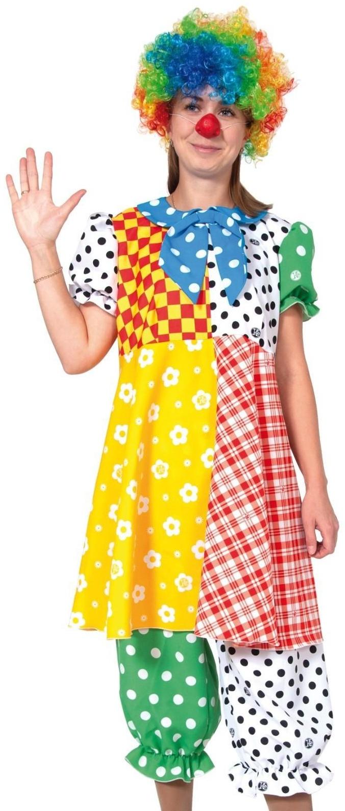 Карнавальный костюм «Клоунесса Клуня», без ботинок, р. 46-48, рост 165 см