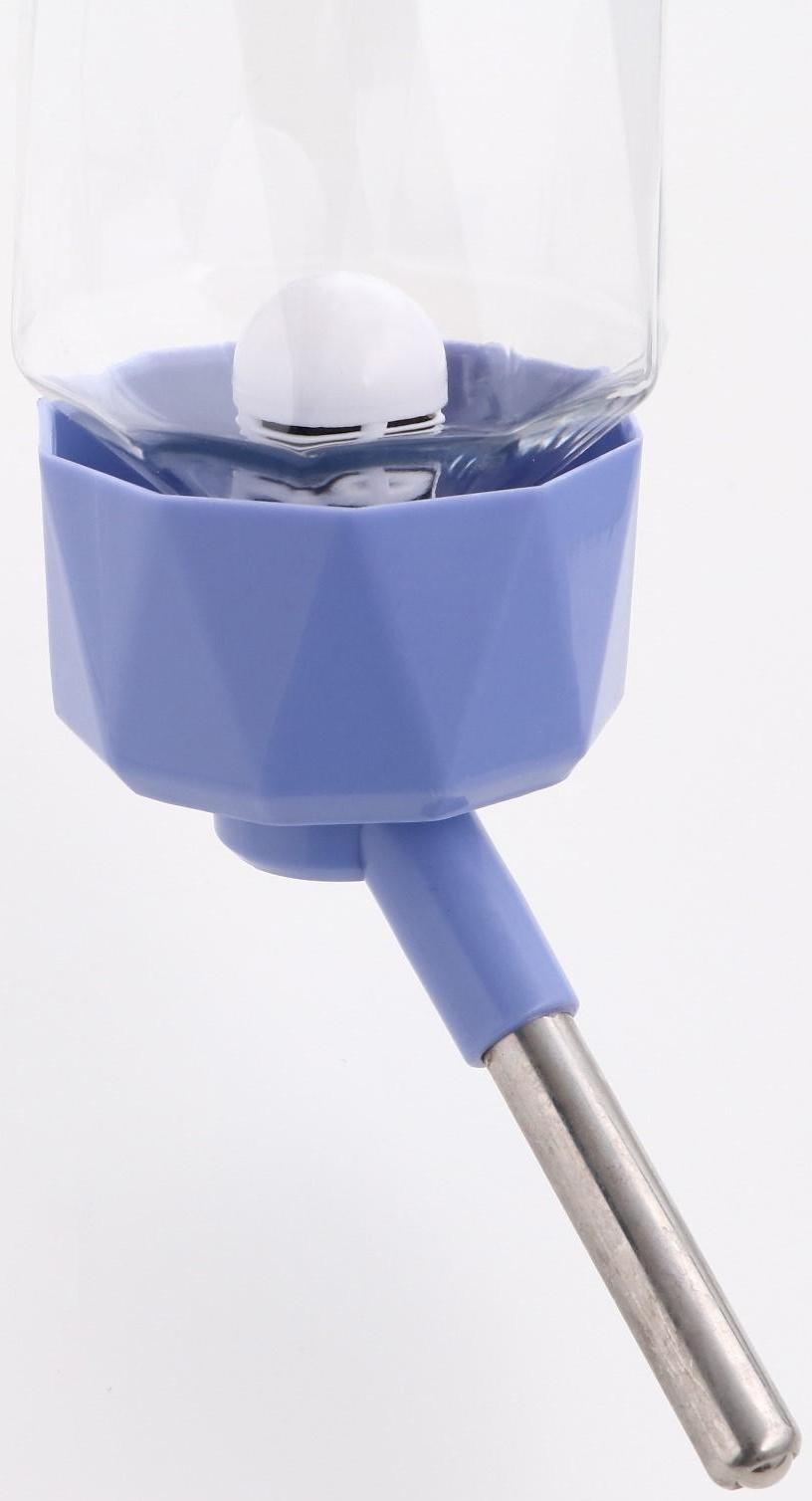 Поилка для животных, 500 мл, крепление-пружинка, синяя