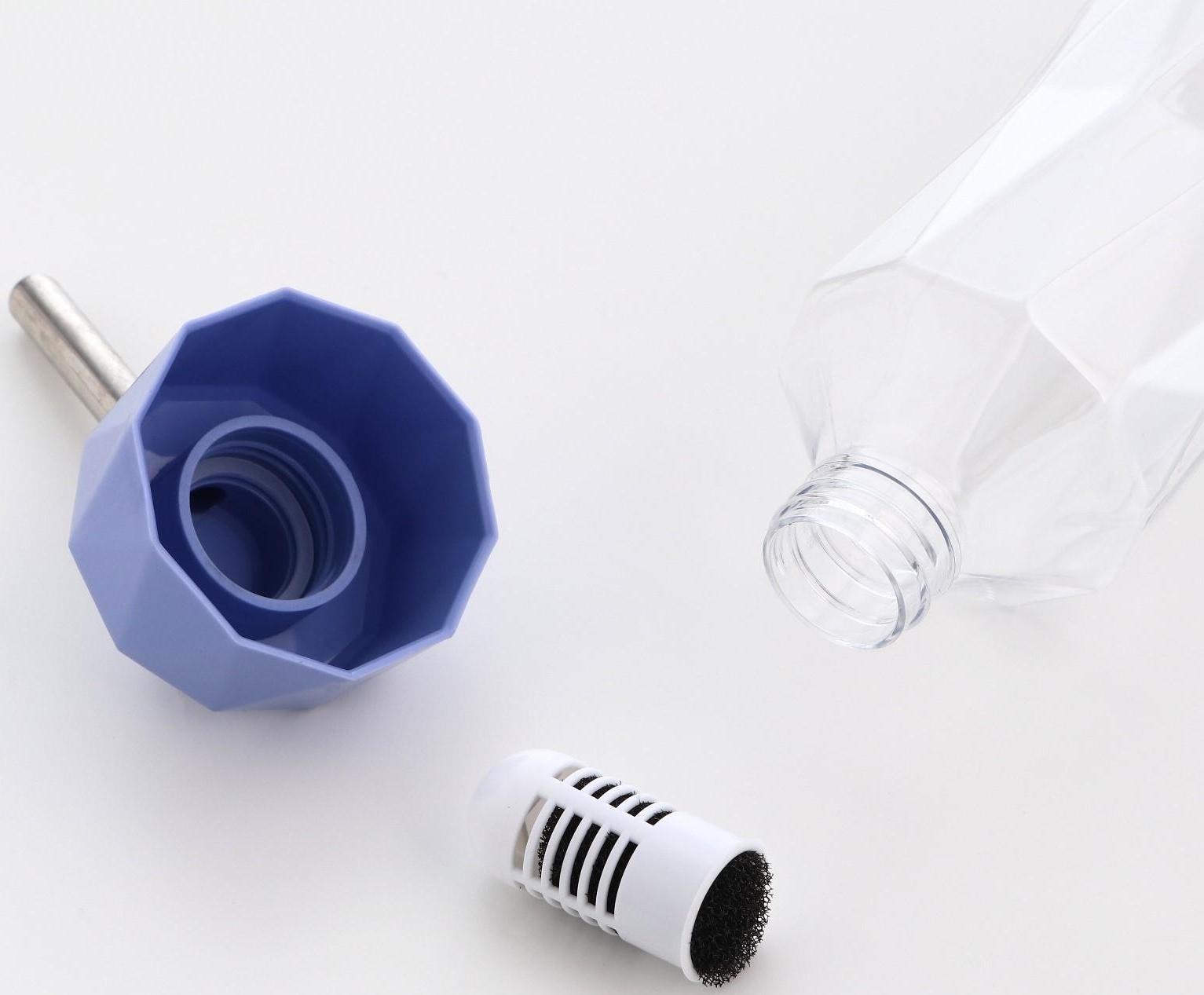 Поилка для животных, 500 мл, крепление-пружинка, синяя