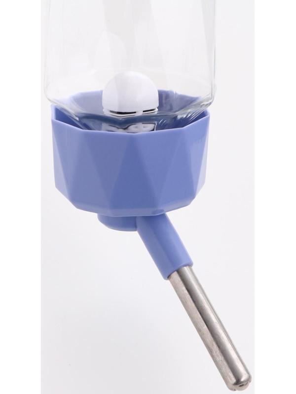 Поилка для животных, 500 мл, крепление-пружинка, синяя