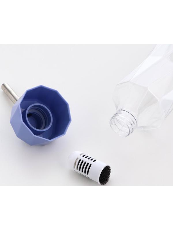 Поилка для животных, 500 мл, крепление-пружинка, синяя