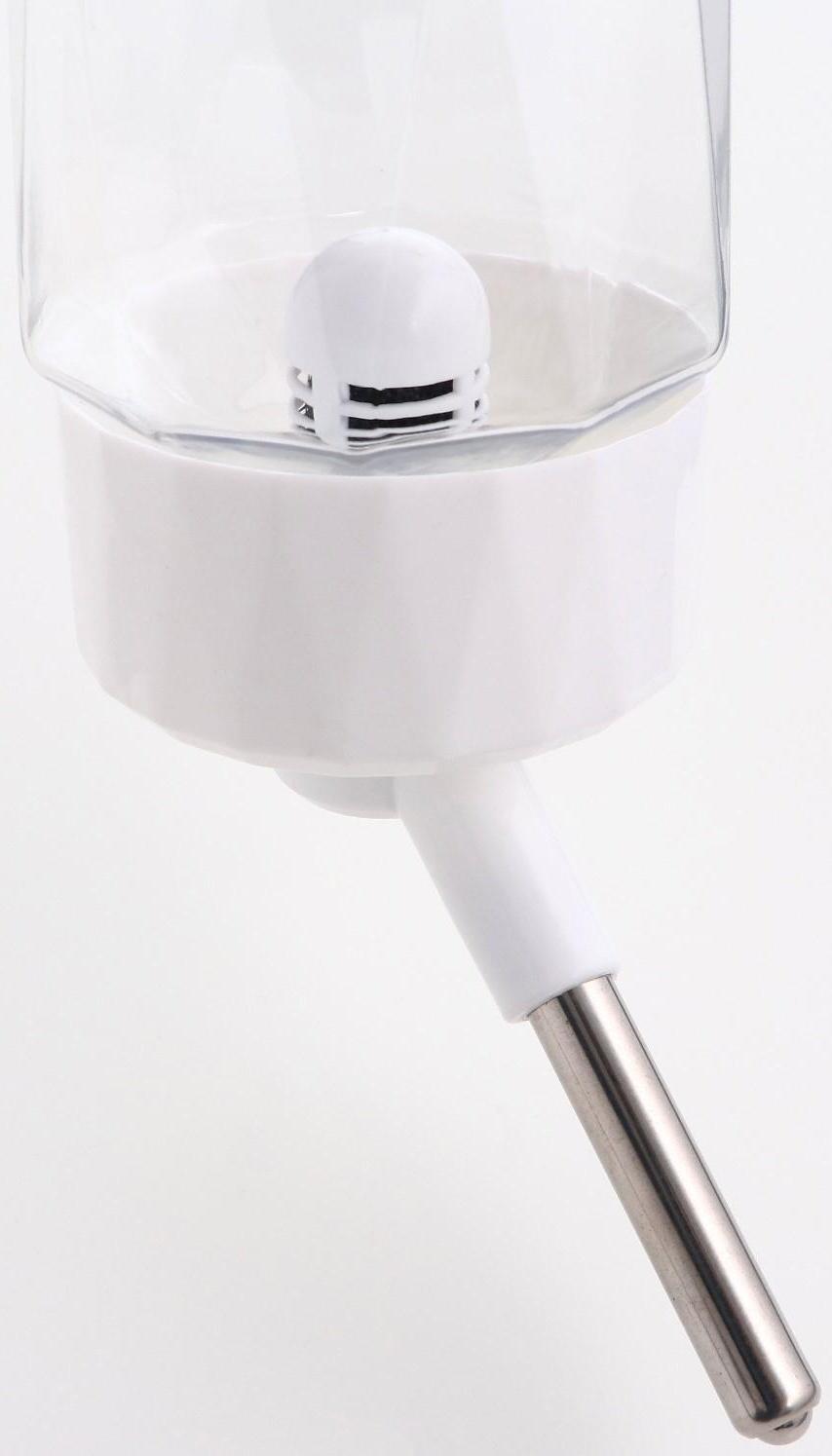 Поилка для животных, 750 мл, крепление-пружинка, белая