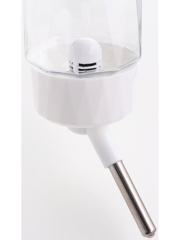 Поилка для животных, 750 мл, крепление-пружинка, белая