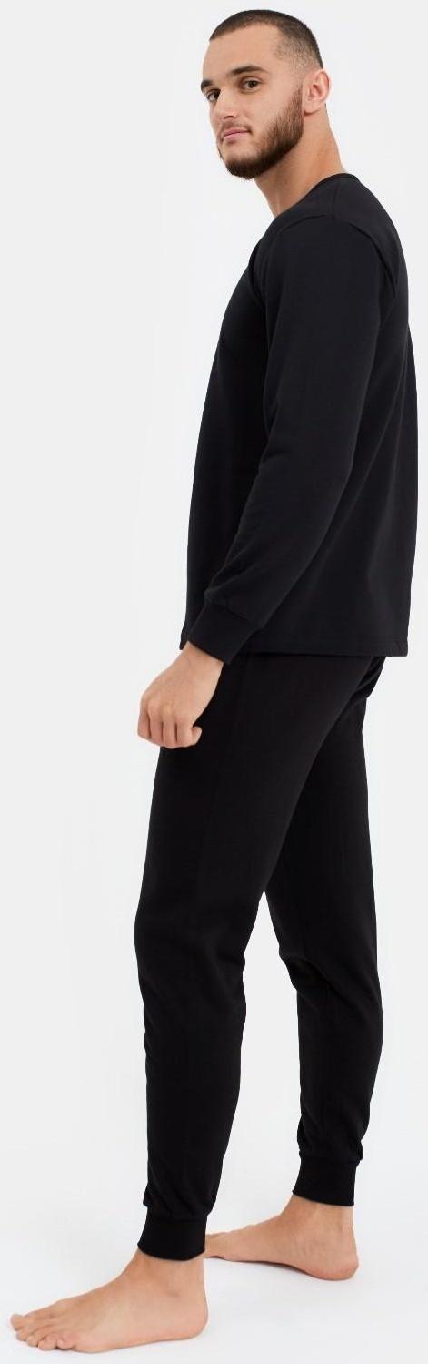 Термобельё мужское НАЧЁС (лонгслив/брюки), цвет чёрный, размер 50