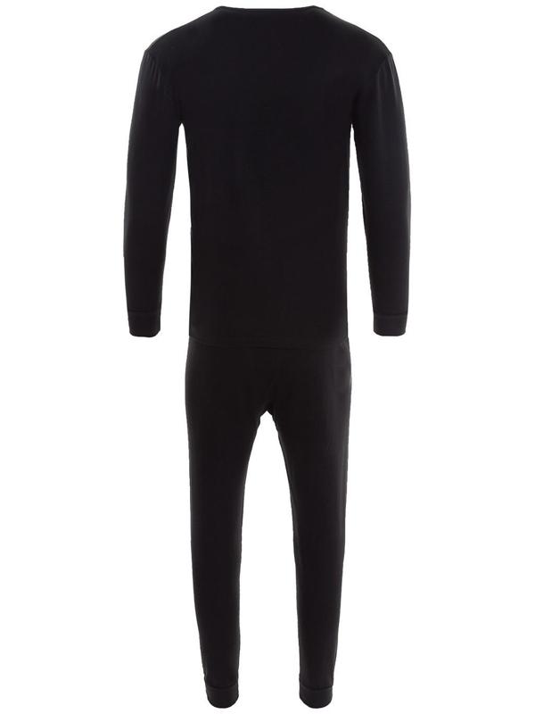 Термобельё мужское НАЧЁС (лонгслив/брюки), цвет чёрный, размер 50