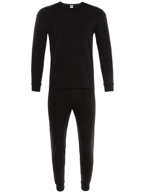 Термобельё мужское НАЧЁС (лонгслив/брюки), цвет чёрный, размер 50