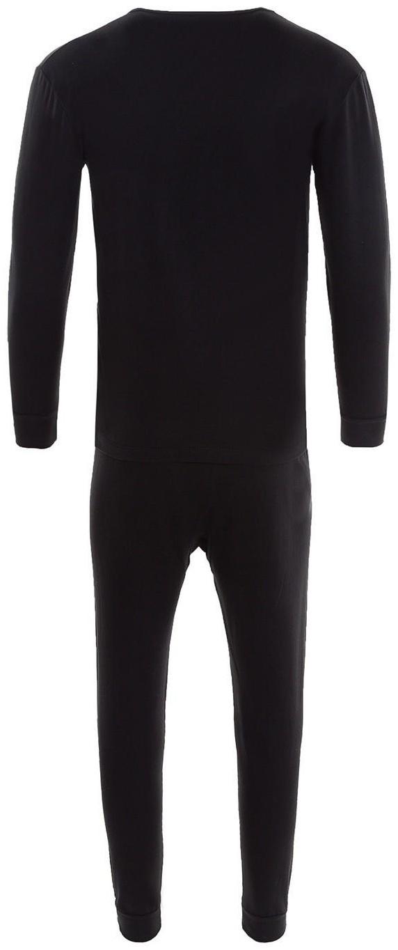 Термобельё мужское НАЧЁС (лонгслив/брюки), цвет чёрный, размер 56