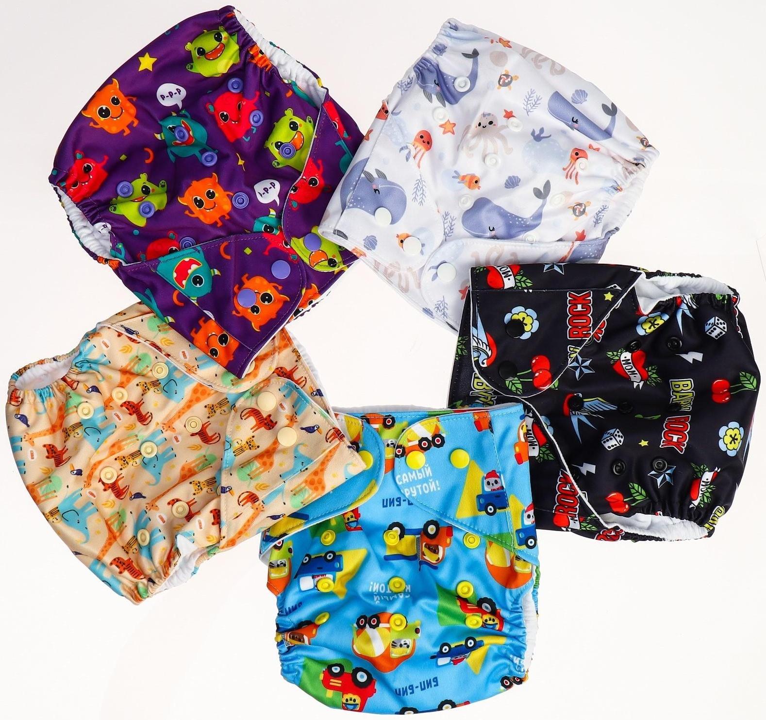 Многоразовый подгузник «Транспорт»