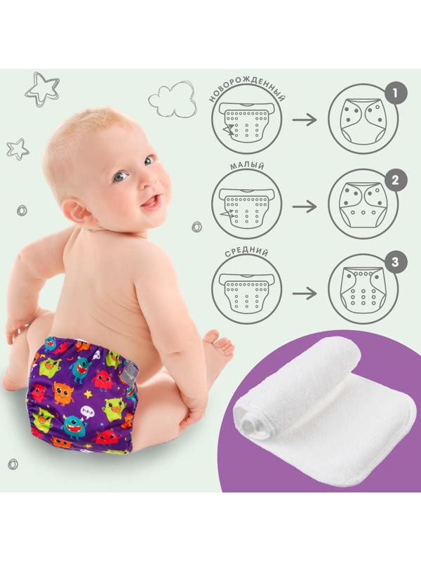 Многоразовый подгузник «Монстрики»