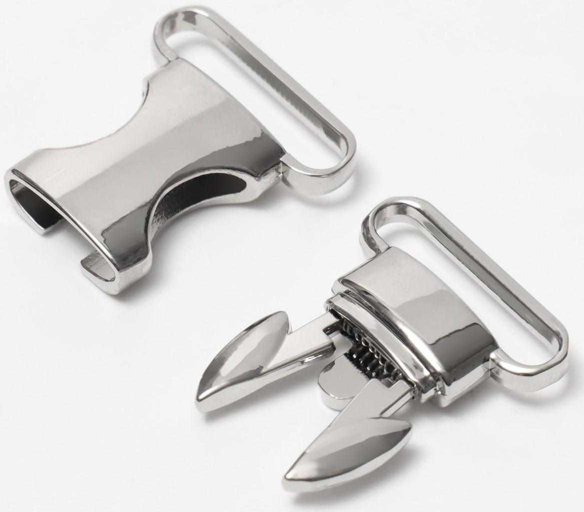 Фастекс 20 мм, металлический, нагрузка до 10 кг, цвет серебряный