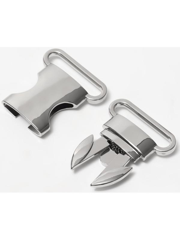 Фастекс 30 мм, металлический, нагрузка до 35 кг, цвет серебряный