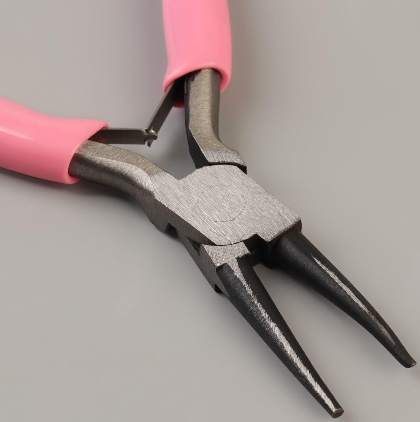 Круглогубцы для рукоделия, 12,5 × 6,5 см, цвет розовый