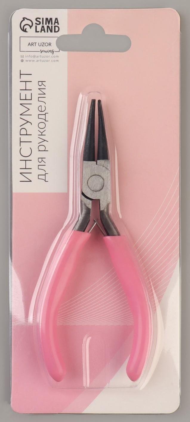 Круглогубцы для рукоделия, 12,5 × 6,5 см, цвет розовый