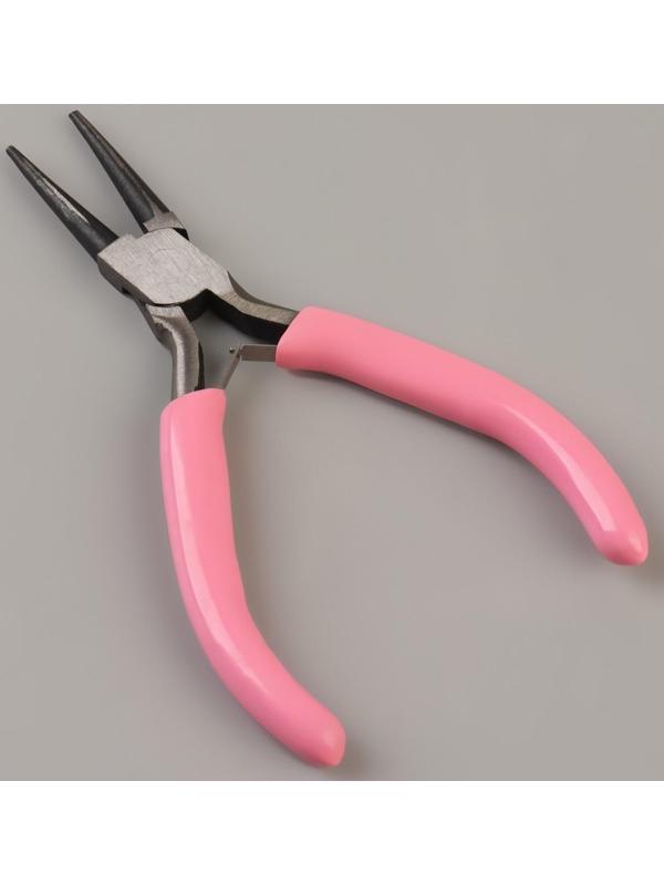 Круглогубцы для рукоделия, 12,5 × 6,5 см, цвет розовый