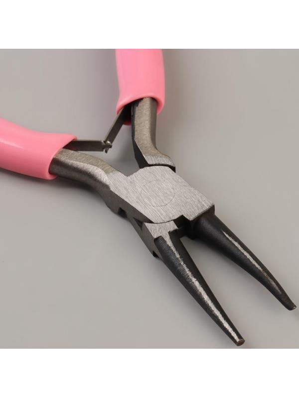 Круглогубцы для рукоделия, 12,5 × 6,5 см, цвет розовый