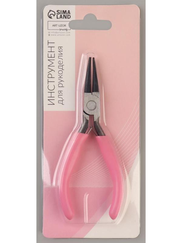 Круглогубцы для рукоделия, 12,5 × 6,5 см, цвет розовый
