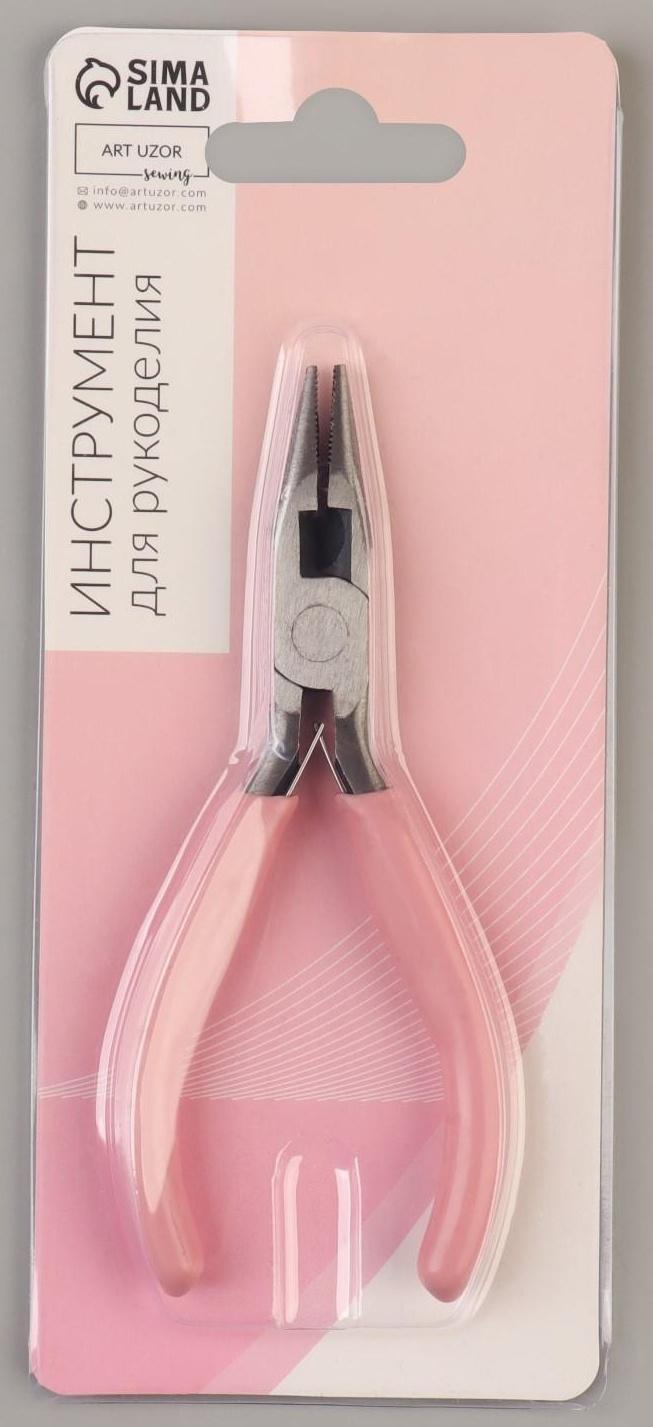 Плоскогубцы для рукоделия, 12 × 6,5 см, цвет розовый