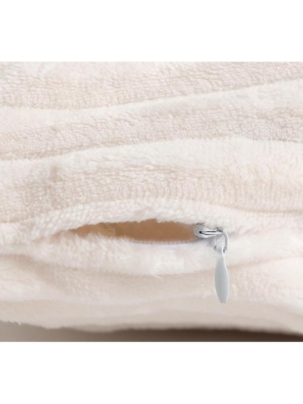 Наволочка декоративная Этель цвет белый,40х40 см, велсофт, 100% п/э