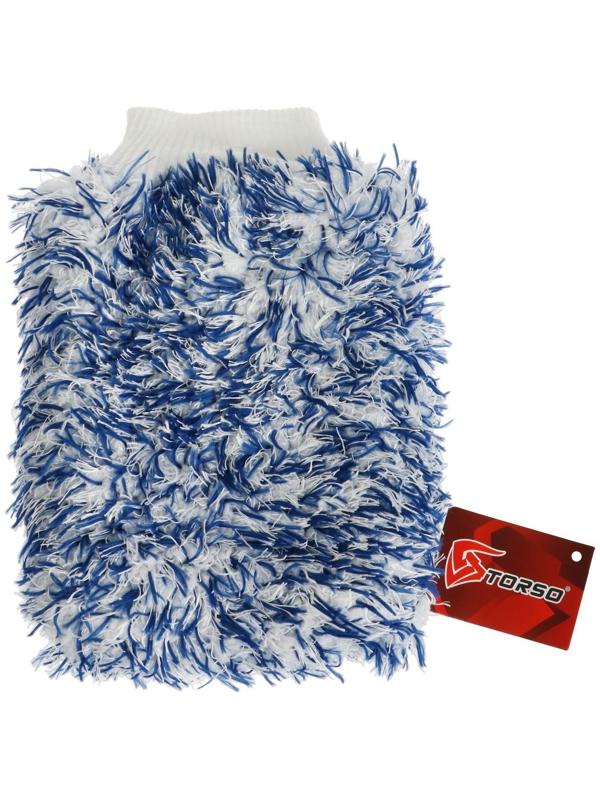 Варежка для мытья автомобиля TORSO, 18×24 см, двухсторонняя