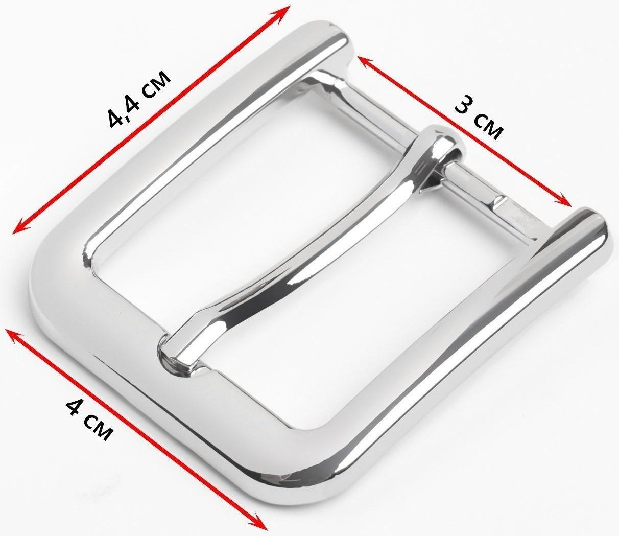 Пряжка для ремня, 4 × 4,4 см, 30 мм, цвет серебряный