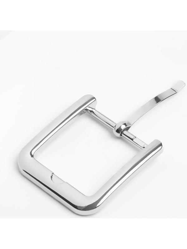 Пряжка для ремня, 4 × 4,4 см, 30 мм, цвет серебряный