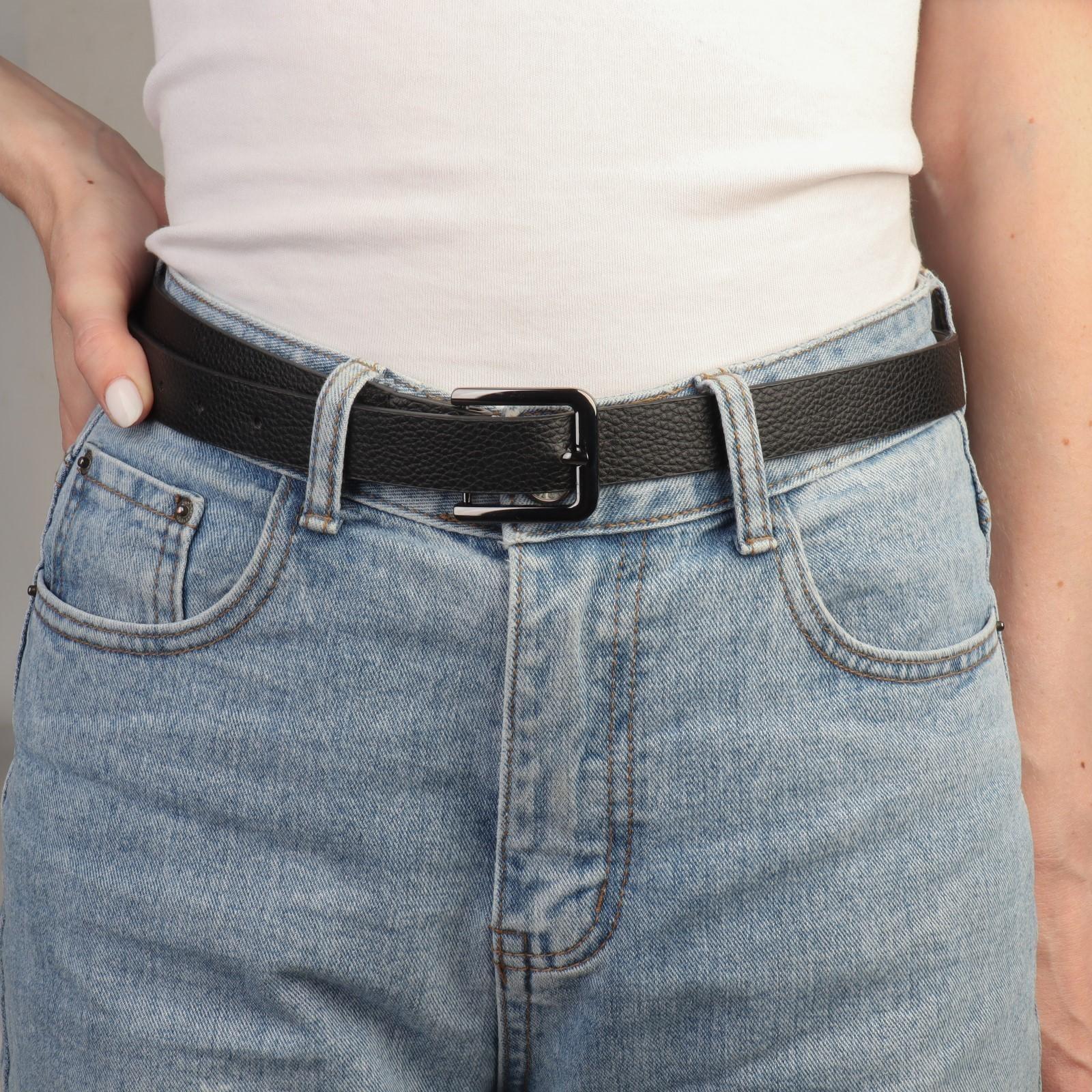 Пряжка для ремня, 4 × 4,4 см, 30 мм, цвет чёрный никель