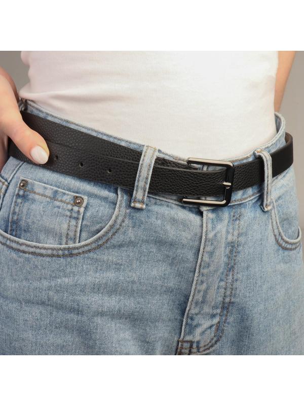 Пряжка для ремня, 4 × 4,4 см, 30 мм, цвет чёрный никель