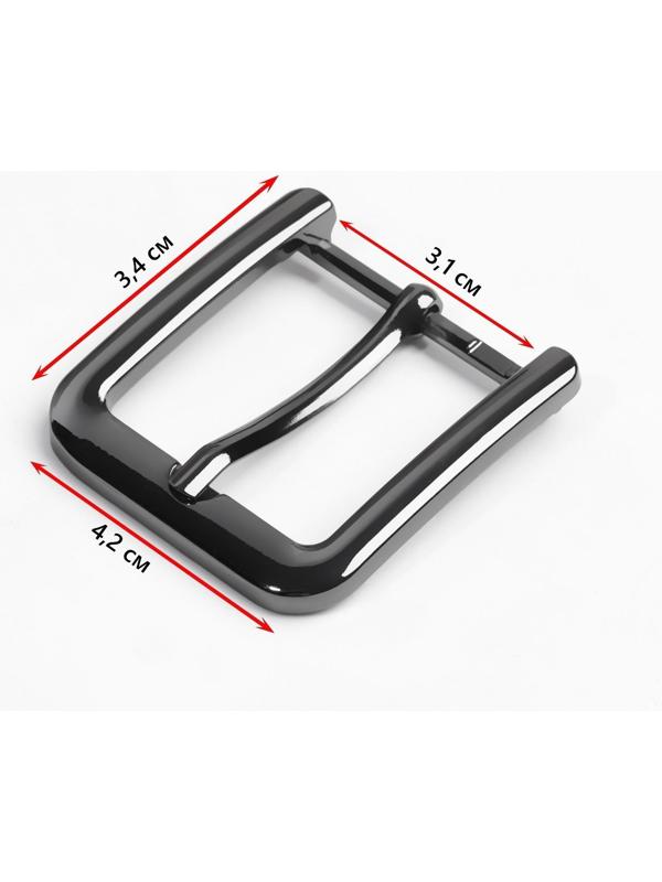Пряжка для ремня, 4 × 4,4 см, 30 мм, цвет чёрный никель