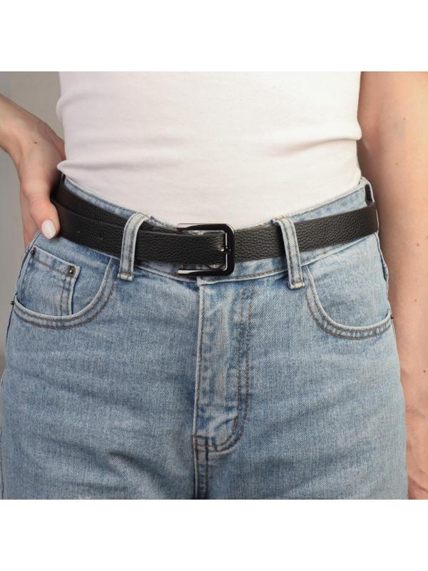 Пряжка для ремня, 4 × 4,4 см, 30 мм, цвет чёрный никель