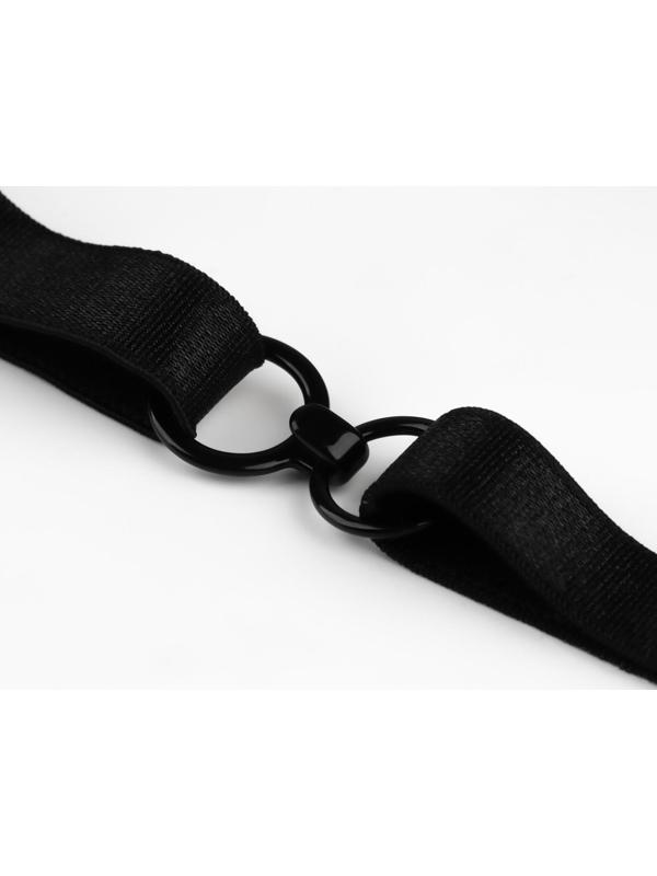 Набор металлической фурнитуры для галстука-бабочки: кольцо, крючок, регулятор 1 см, цвет чёрный